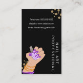 ネイルアーティストグロースクリプト手書きイラストレーション 名刺 (裏面)