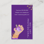 ネイルアーティストグロースクリプト手書きイラストレーション 名刺 (裏面)