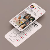 ネイルアーティストサロンピンクインスタグラムロイヤリティカード 名刺