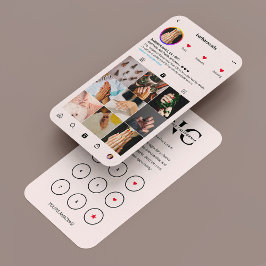 ネイルアーティストサロンピンクインスタグラムロイヤリティカード 名刺