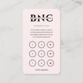 ネイルアーティストサロンピンクインスタグラムロイヤリティカード 名刺 (裏面)