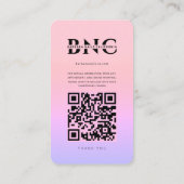 ネイルアーティストサロンピンクパープルインスタグラムモダン 名刺 (裏面)