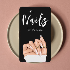 ネイルアーティストスタイリッシュサロンQrコード名刺 名刺