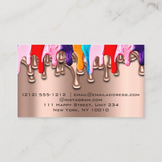 ネイルアーティストスタジオドリップスバラワックスエピレーションメイクアップ 名刺 (裏面)