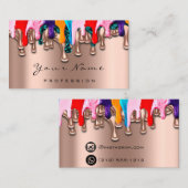 ネイルアーティストスタジオドリップスバラワックスエピレーションメイクアップ 名刺 (正面/裏面)