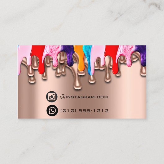 ネイルアーティストスタジオドリップスバラワックスエピレーションメイクアップ 名刺 (裏面)