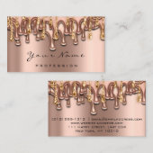 ネイルアーティストスタジオドリプスバラワックスエピ金ゴールド 名刺 (正面/裏面)