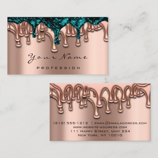 ネイルアーティストスタジオドリプスバラ美しいメイクアップ 名刺 (正面/裏面)