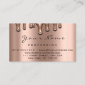 ネイルアーティストティール(緑がかった色)ドリップバララッシュメイクアップブルーワックス 名刺 (裏面)