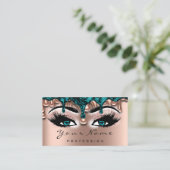 ネイルアーティストティール(緑がかった色)ドリップバララッシュメイクアップブルーワックス 名刺 (スタンド正面)