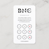 ネイルアーティストテックインスタグラムホワイトロイヤリティカード 名刺 (裏面)