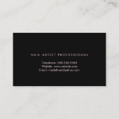 ネイルアーティストデザイナサロンバラフェイクグリッター 名刺 (裏面)