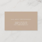 ネイルアーティストデザイナサロンフェイクグリッターバラ金ゴールド 名刺 (裏面)