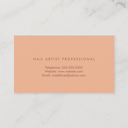 ネイルアーティストデザイナーサロンバラフェイクグリッターボホ 名刺 (裏面)