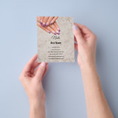 ネイルアーティストビパーソナライズされたジネス チラシ (手)