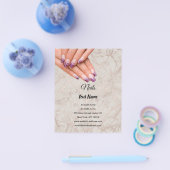 ネイルアーティストビパーソナライズされたジネス チラシ (シングル)