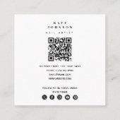 ネイルアーティストビーサロンマニキュアフォトスクエア スクエア名刺 (裏面)