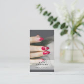 ネイルアーティストビーサロンマニキュア写真QRコード 名刺 (スタンド正面)