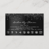 ネイルアーティストブラックドリップ9パンチバラスクリプト 名刺 (裏面)