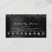 ネイルアーティストブラックドリップ9パンチバラスクリプトVip 名刺 (裏面)