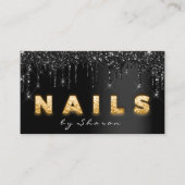 ネイルアーティストブラックドリプスプロフェッショナル 名刺 (正面)