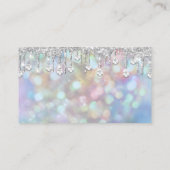 ネイルアーティストブルーホログラフィックダイヤモンドシルバー 名刺 (裏面)