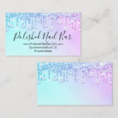 ネイルアーティストホログラフダイヤモンドドリップスピンキーダイヤモンド 名刺 (正面/裏面)