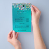 ネイルアーティストマニキュアスパークルビジネス チラシ (ハンドル)