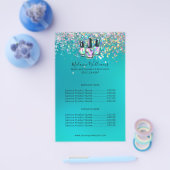 ネイルアーティストマニキュアスパークルビジネス チラシ (シングル)