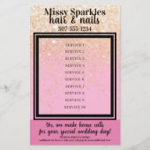 ネイルアーティストマニキュアペディキュアサロン価格表 チラシ (正面)