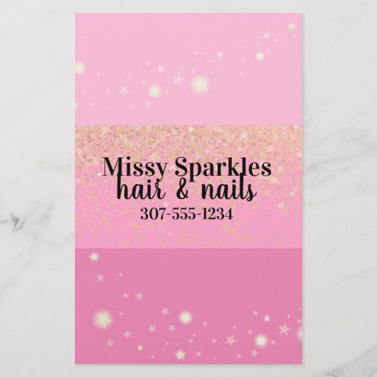 ネイルアーティストマニキュアペディキュアサロン価格表 チラシ (裏面)