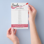 ネイルアーティストマニキュアペディキュアサロン価格表 チラシ (ハンドル)