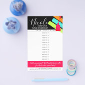 ネイルアーティストマニキュアペディキュアサロン価格表 チラシ (シングル)