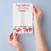 ネイルアーティストマニキュアペディキュアサロン価格表 チラシ (ハンドル)