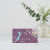 ネイルアーティストマニキュア美しいきらめく自筆証書 名刺 (スタンド正面)