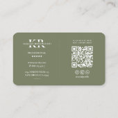 ネイルアーティストミニマル爪、 ネイルテックマニキュリストセージ 名刺 (裏面)