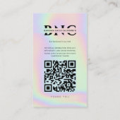 ネイルアーティストモダンサロンインスタグラムホログラフィック 名刺 (裏面)