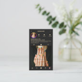 ネイルアーティストモダンサロンブラックインスタグラム 名刺 (スタンド正面)