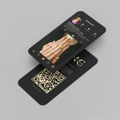 ネイルアーティストモダンサロンブラックインスタグラム 名刺