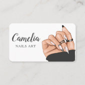 ネイルアーティストモダンサロンQrコード名刺 名刺 (正面)