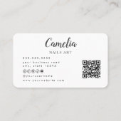 ネイルアーティストモダンサロンQrコード名刺 名刺 (裏面)