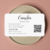 ネイルアーティストモダンサロンQrコード名刺 名刺