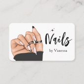 ネイルアーティストモダンサロンQrコード名刺 名刺 (正面)