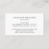 ネイルアーティストモダンタイポグラフィピンク 名刺 (裏面)