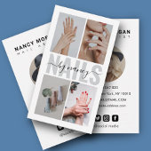 ネイルアーティストモダンタイポグラフィフォトコラージュ 名刺