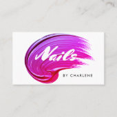 ネイルアーティストモダンタイポグラフィ 名刺 (正面)