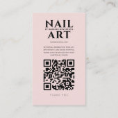 ネイルアーティストモダンピンクマニキュリストインスタグラム 名刺 (裏面)