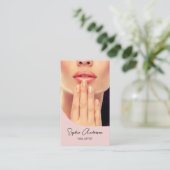 ネイルアーティストモダンピンク 名刺 (スタンド正面)