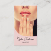 ネイルアーティストモダンピンク 名刺 (正面)