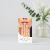 ネイルアーティストモダンホワイト 名刺 (スタンド正面)